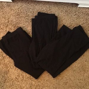 3 pairs of Black Ankle Leggings